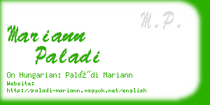 mariann paladi business card
